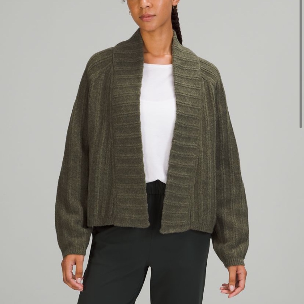 Lululemon twin rib sweater wrap cardigan top